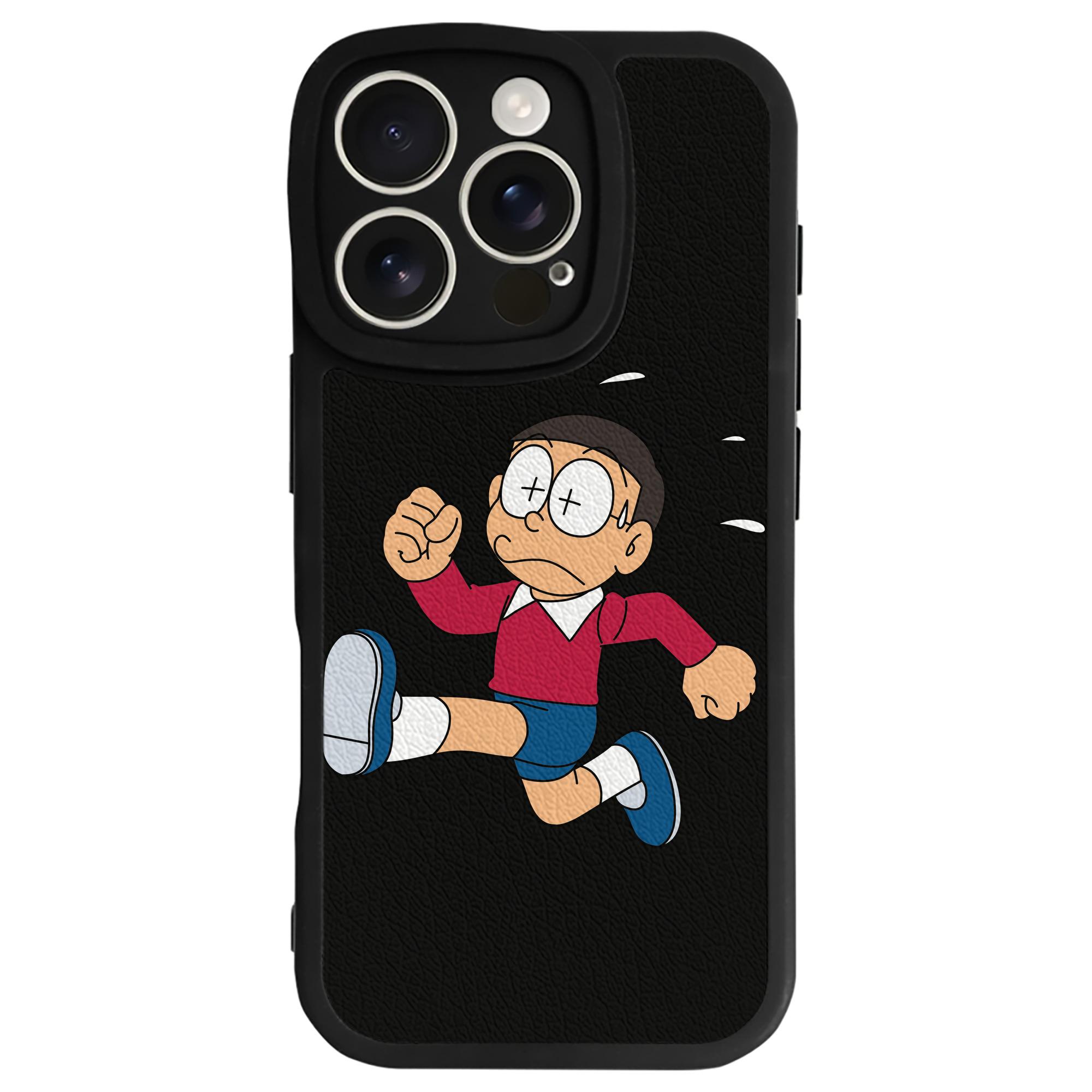 （画像用） ドラえもん 野比 のび太 Doraemon Nobita Nobi 【iPhone 16シリーズ対応】シリコンスマホケース（レザー調） 材質：シリコン
